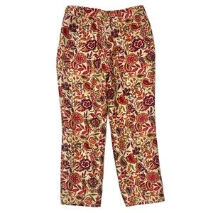 Ralph Lauren Sport Multi Color Floral Print Silk Pants Sz‎ 10